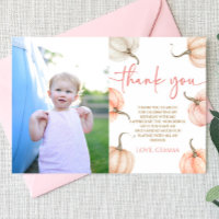 Onze kleine pompoen roze foto verjaardagsfeestje