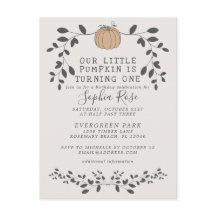 Onze kleine pompoen wordt een eerste verjaardag