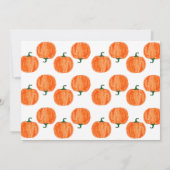 Onze kleine pompoenfotouitnodiging kaart (Achterkant)