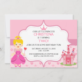 Onze kleine prinses Birthday Party Invitation (BL) Kaart