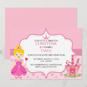 Onze kleine prinses Birthday Party Invitation (BL) Kaart
