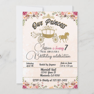 Onze kleine prinses Birthday uitnodiging