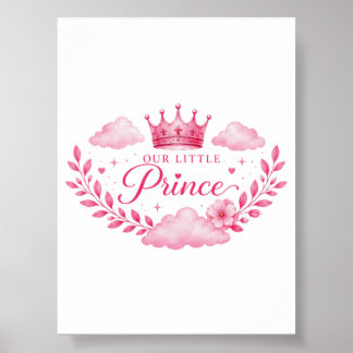 Onze Kleine Prinses Roze Kroon Baby Meisje Poster