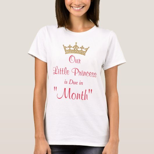 Onze kleine prinsesmoederschap begint met een verv t-shirt (Voorkant)