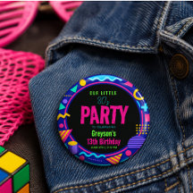 onze kleine Retro Neon 80's Verjaardagsfeestje