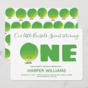 Onze kleine spruit uit Brussel wordt één verjaarda Kaart