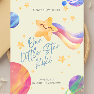 “Onze Kleine Ster” Uitnodiging voor Baby Shower