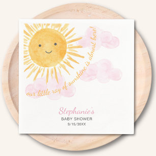 Onze Kleine Straal Van Zonneschijn Meisjes Baby Bo Servet