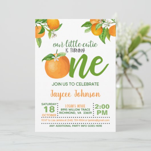 Onze kleine stropdas draait om één uitnodiging - O (Staand voorkant)