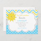 Onze kleine Sunshine Blauwe en Gele Verjaardagsfee Briefkaart (Voorkant / Achterkant)