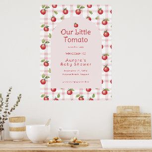 Onze Kleine Tomaat Baby Shower Welkomstposter  Poster