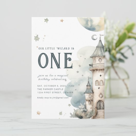 Onze kleine tovenaar heks is er een kaart (Staand voorkant)