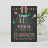 Onze kleine uitnodiging van de Elf Birthday - Meis (Staand voorkant)