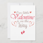 Onze kleine Valentijn is onderweg, Zwangere Gift Kaart (Achterkant)