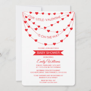 ONZE KLEINE VALENTIJN KOMT ER AAN BABYSHOWER FEESTDAGENKAART