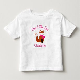 Onze Kleine Vos Mooie Roze Sjaal Persoonlijke Baby Kinder Shirts