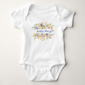 Onze Kleine Wilde Bloem Bloeide Gepersonaliseerde  Romper (Voorkant)