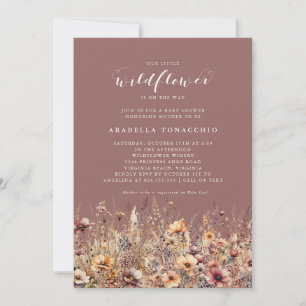 Onze Kleine Wilde Bloem Herfst Bloemen Baby Shower Kaart