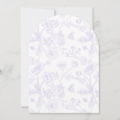 Onze Kleine Wildflower 1e Verjaardag Lila Bloemen Kaart (Achterkant)