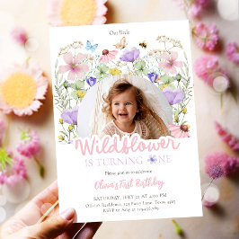 Onze Kleine Wildflower Tuin Bloemen Meisje Verjaar Kaart