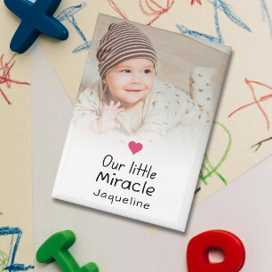 Onze kleine wonder pasgeboren Baby foto Keepsake Magneet