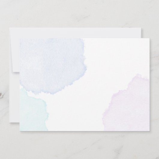 Onze Kleine Zeemeermin Meisje 1e Verjaardag Party Kaart (Achterkant)