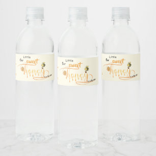 Onze Kleine Zoete Honing Komt Achter De Weg Baby S Waterfles Etiket