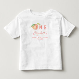 Onze kleine zoete perzik is één Baby eerste verjaa Kinder Shirts