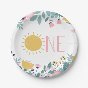 Onze Kleine Zonneschijn Bloemstuk EEN Verjaardag Papieren Bordje