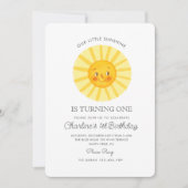 Onze kleine zonneschijn die één zon 1e verjaardag  kaart (Voorkant)
