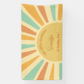 Onze kleine zonneschijn grote zon met roggen verja spandoek (Verticaal)