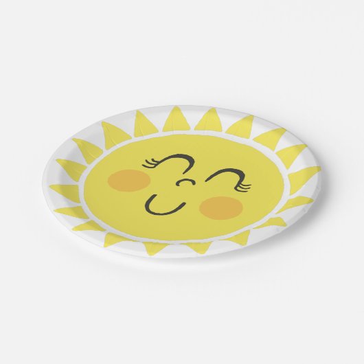 Onze kleine zonneschijn papieren bordje (Gekanteld)