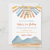 Onze Kleine Zonneschijn Regenboog 2de Verjaardagsf Kaart (Voorkant)