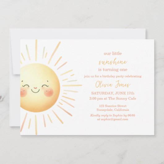 Onze kleine zonneschijn Schattigee kinderen verjaa Kaart (Voorkant)