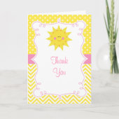 Onze kleine zonneschijn verjaardag dank u bedankkaart (Voorkant)