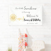 Onze kleine zonneschijn wordt een schattige verjaa spandoek (Insitu)