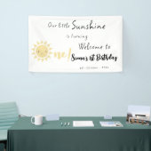 Onze kleine zonneschijn wordt een schattige verjaa spandoek (Beurs)