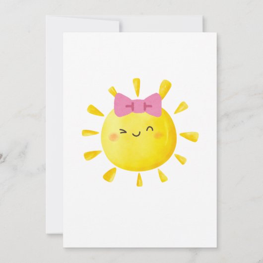 ONZE KLEINE ZONNESCHIJN WORDT TWEE JAAR KAART (Achterkant)