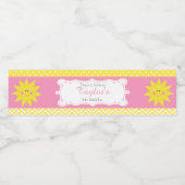 Onze kleine zonneschijndag waterfles etiket (Enkel label)