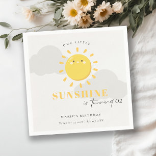 Onze kleine zonnige geel elke dag van de zondag servet