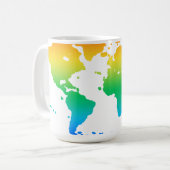 Onze kleurrijke planeet koffiemok (Voorkant links)