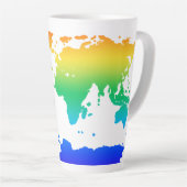 Onze kleurrijke planeet latte mok (Rechterhoek)