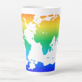 Onze kleurrijke planeet latte mok (Voorkant)