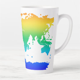 Onze kleurrijke planeet latte mok