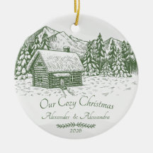 Onze knusse Kerstmis Winter Blokhut