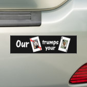 Onze koningin van het hart trotseert je donder van bumpersticker (Op auto)