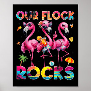 Onze Kudde Rocks Flamingo Zomer Vakantie Familie M Poster