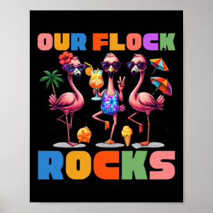 Onze Kudde Rocks Flamingo Zomer Vakantie Familie M Poster