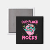 Onze kudde zet flamingo's op elkaar afgestemd op f magneet (Voorkant / Achterkant)