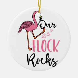 Onze kuddes Rocks Flamingo Pink Moeder Opa Keramisch Ornament